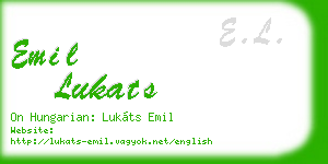 emil lukats business card